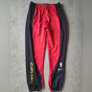 Nike Dri-Fit Red and Black Atlanta Hawks Sweatpants